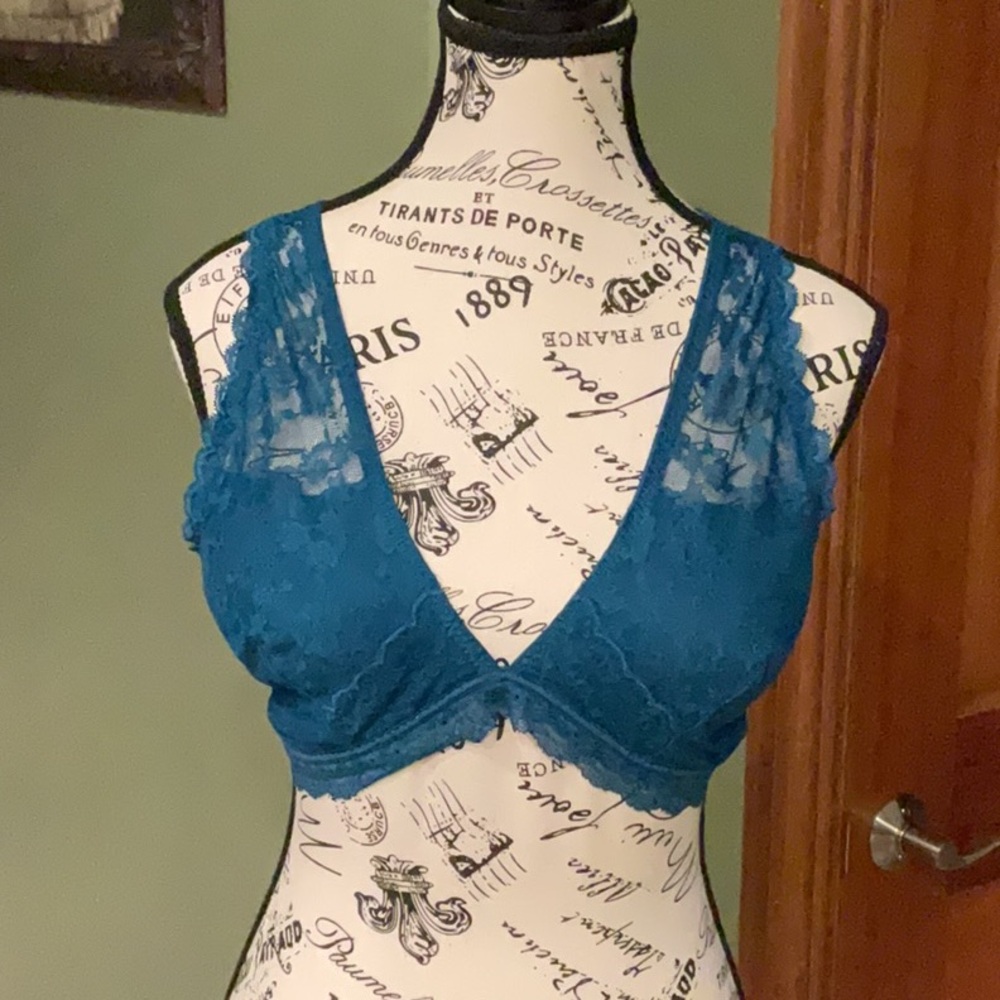 Gilly Hicks Lace Bralette in Teal Size M